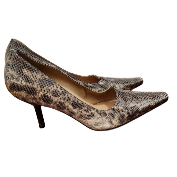 Gucci leather brown animal print stiletto heel size 10 B - Picture 6 of 13